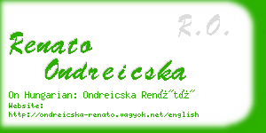 renato ondreicska business card